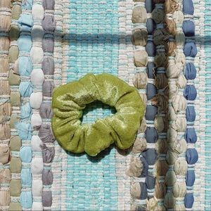 Green Velvet Scrunchie